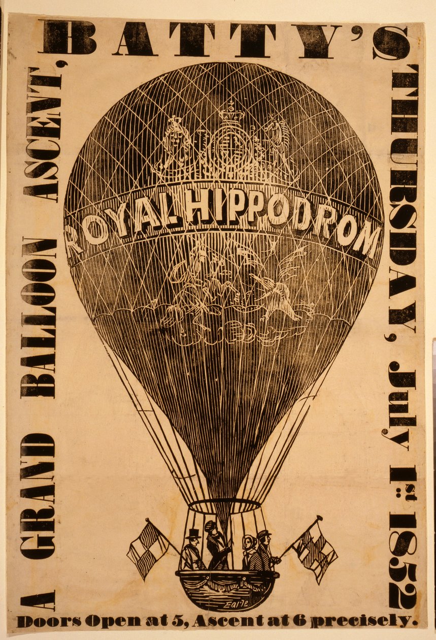 En stor ballonguppstigning, Battys, torsdagen den 1 juli 1852 av English School