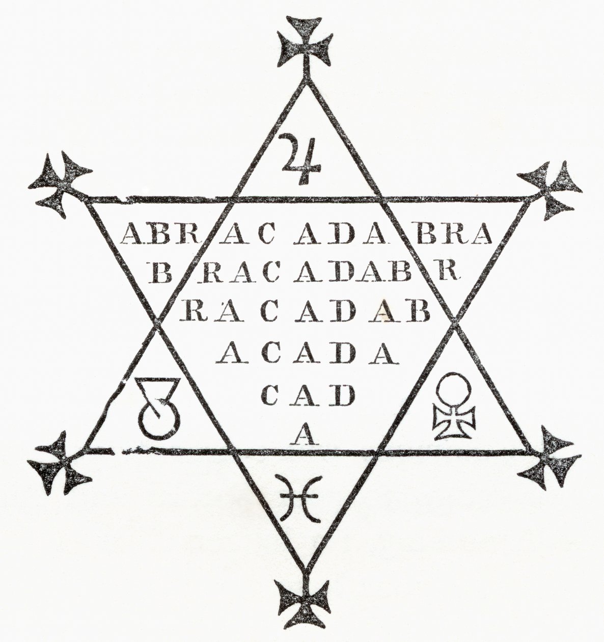 Abracadabra, från The Ingoldsby Legends or Mirth and Marvels, av Thomas Ingoldsby, publicerad 1865 av English School