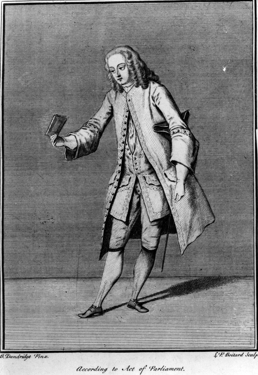 Enligt Act of Parliament, gjord av Louis Phillippe Boltard efter Bartholomew Dandridge, 1737 av English School
