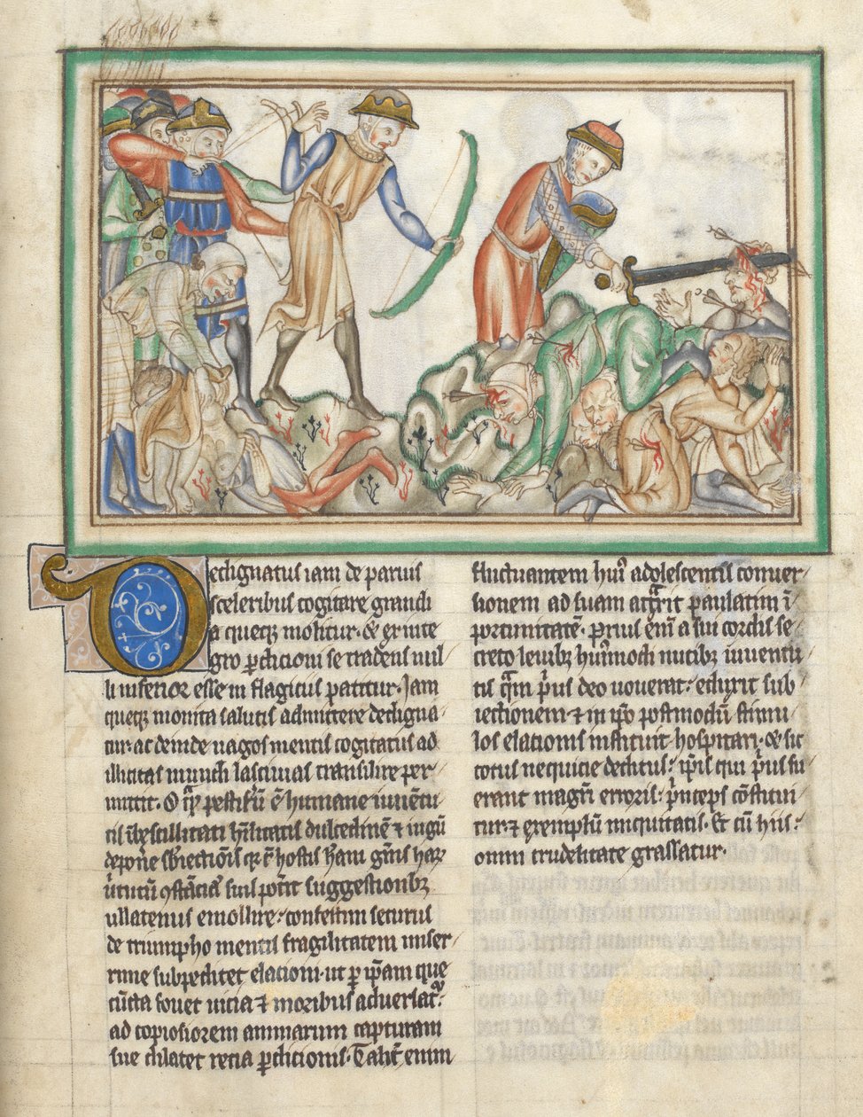 Lägg till 35166 f.35 Människor som dödas, bibliska scener från Johannes Apokalyps, Apokalyps på latin med kommentarer (bläck & färg på veläng) av English School
