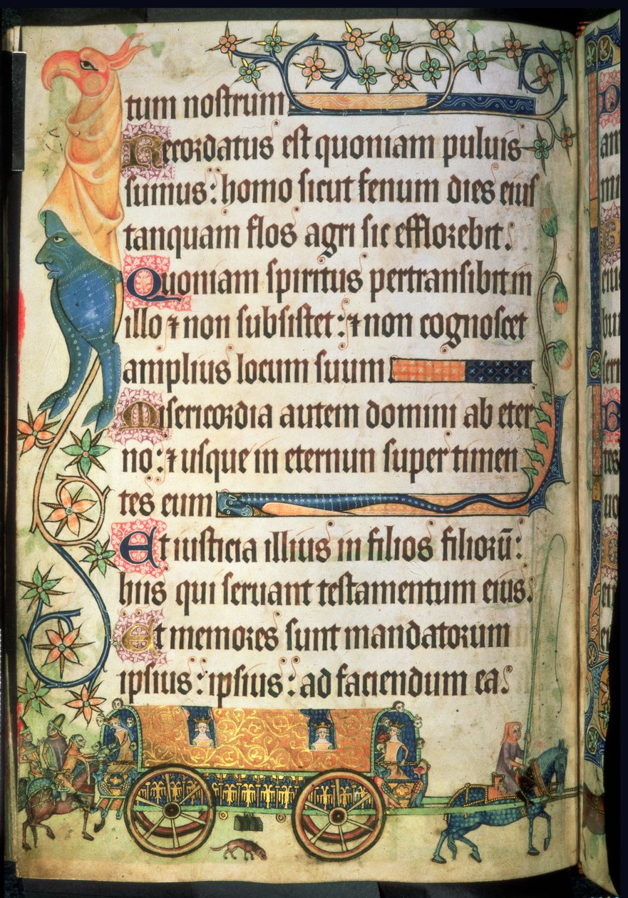 Lägg till 42130 f.181v Psalm 102: Resandevagn för kungliga damer, från 