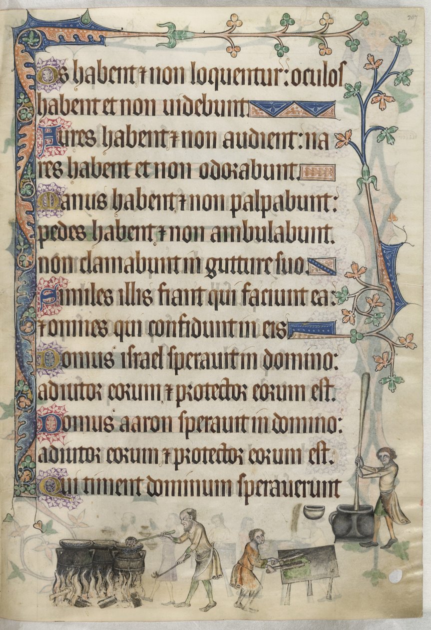 Lägg till. 42130, f.207 Förbereda och laga maten, illustration från 