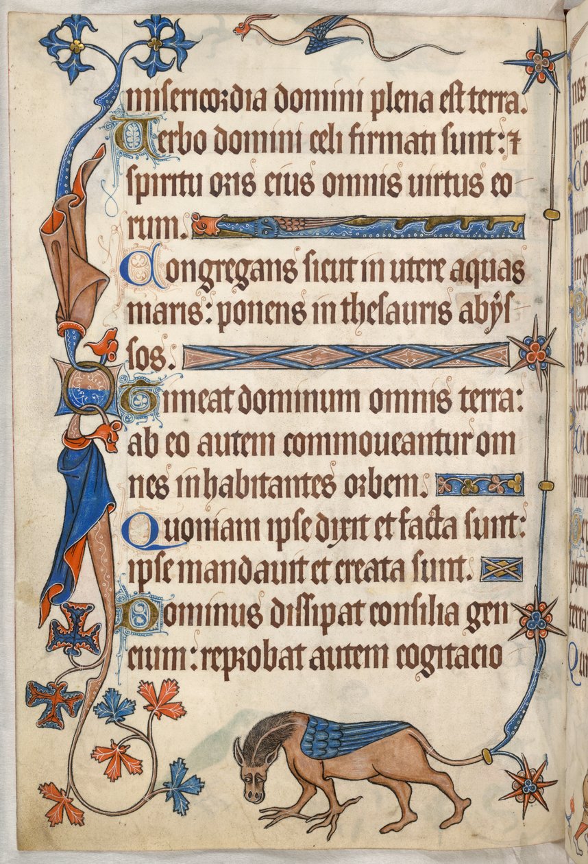 Lägg till. 42130, f.61v, Psalm 32, bevingad häst, från 