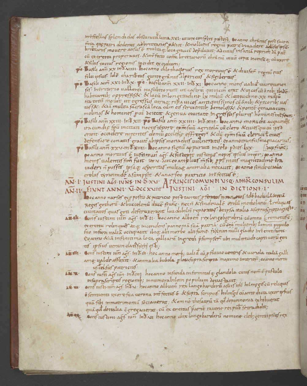 Lägg till MS 16974 f.112v Eusebius av Caesarea, Chronicon, med tillägg från St Hieronymus, Prosper av Aquitaine, Marius av Avenches och en anonym författare (vellum) av English School