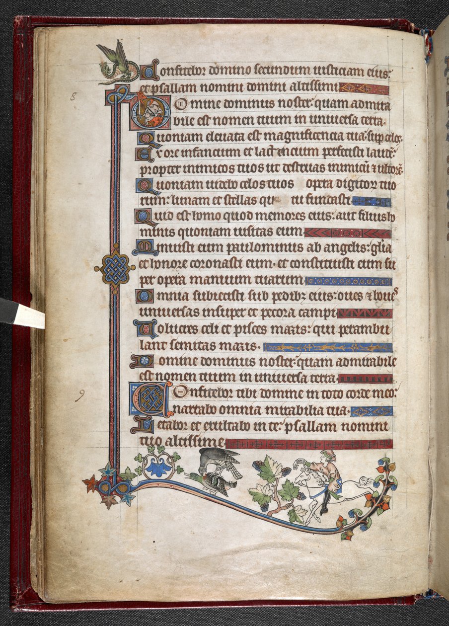 Lägg till MS 24686, f.14v, Pojke på ponny med falkjaktande anka, c.1284-1316 (vellum) av English School