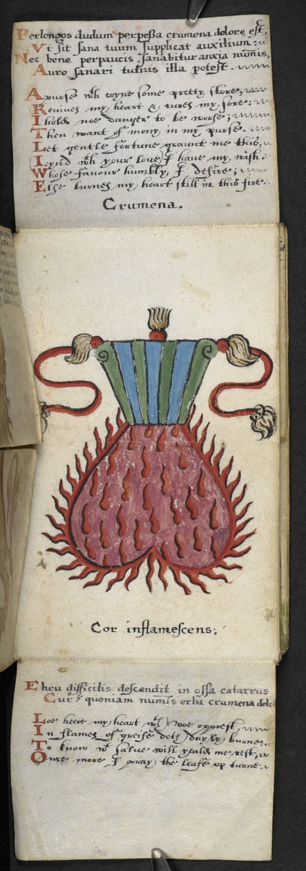 Lägg till MS 57312 f.10 spelbok (bläck & färg på veläng) av English School