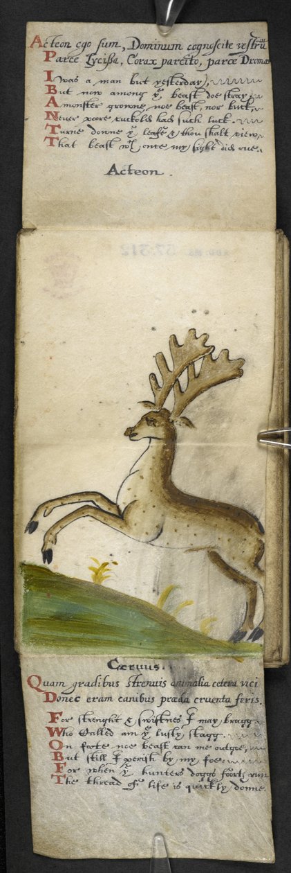 Lägg till MS 57312 f.15 spelbok (bläck & färg på veläng) av English School