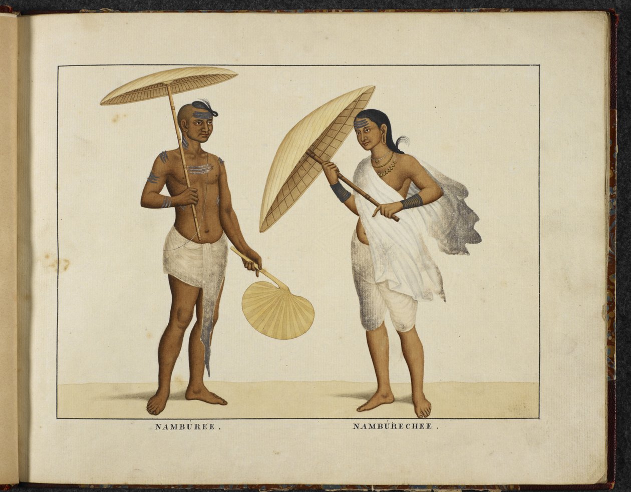Add Or 1335 Two Kerala Brahmins, c.1828 (handfärgad litho) av English School