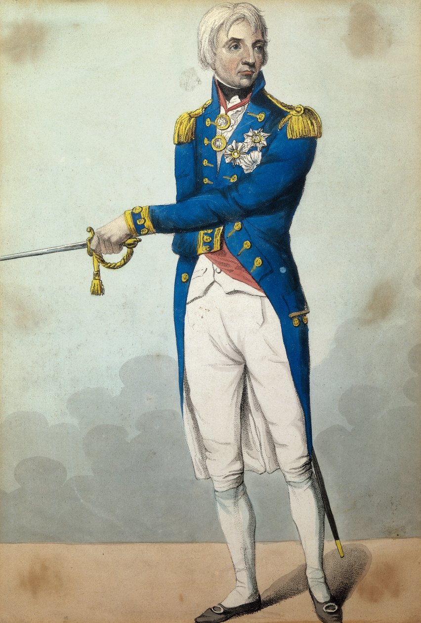 Admiral Horatio Nelson (1758-1805) swed av English School
