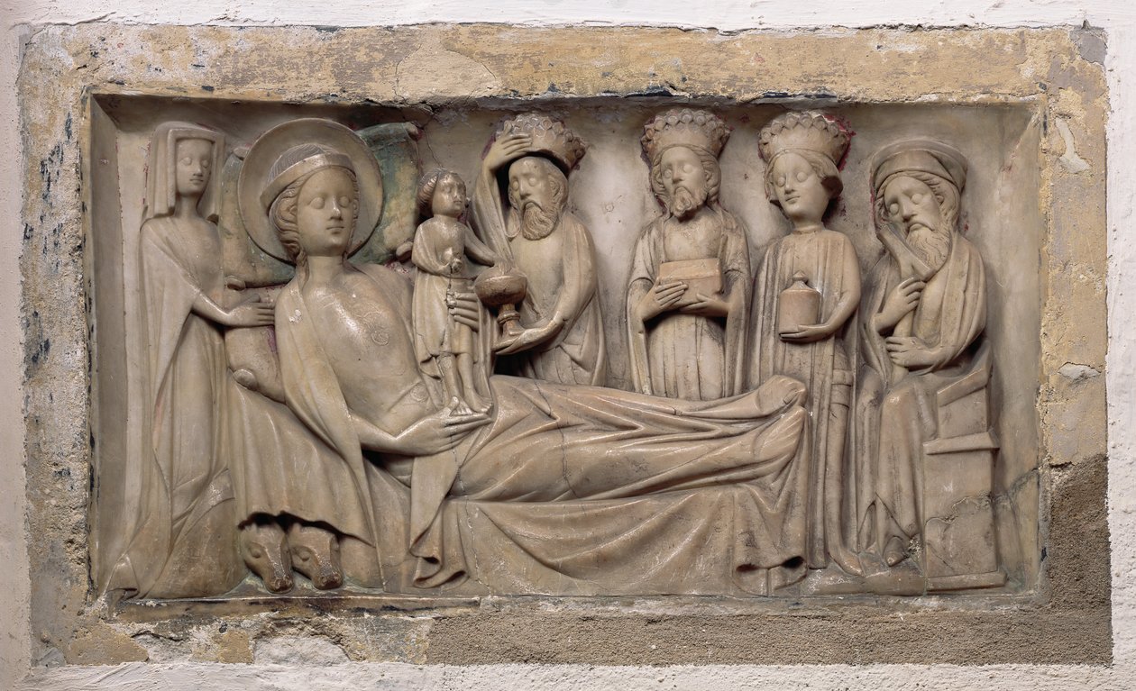 Adoration of the Magi, ca 1350 (alabaster) av English School