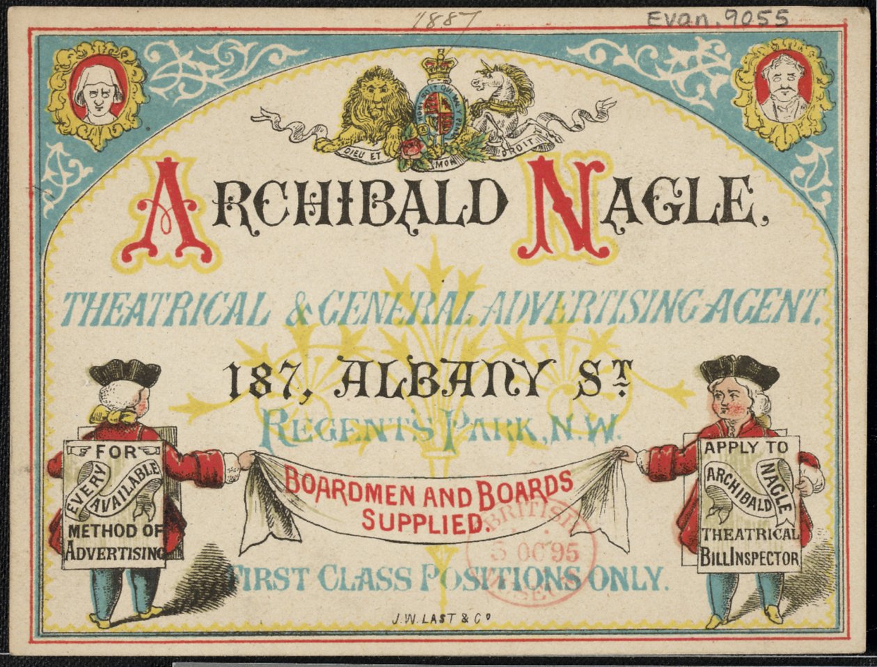 Annons för Archibald Neagle, reklamagent av English School