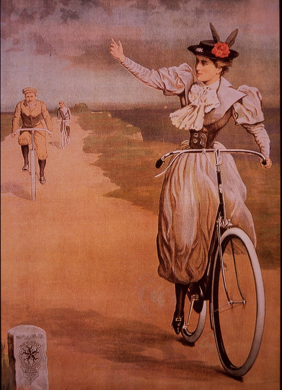 Annons för Humber-cyklar, ca 1898 (litho i färg) av English School