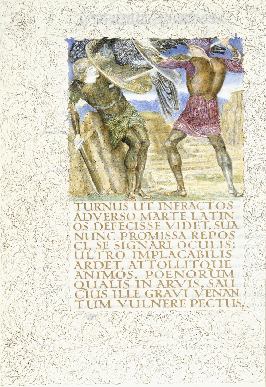 Aeneas dräpar Turnus, 1874-c.1919 av English School
