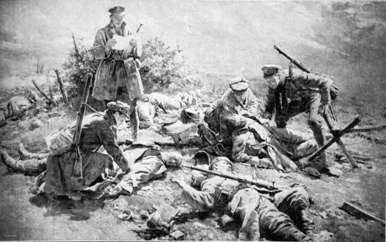After a Fight: Searching Dead Germans for Identification Discs, 1914-19 av English School