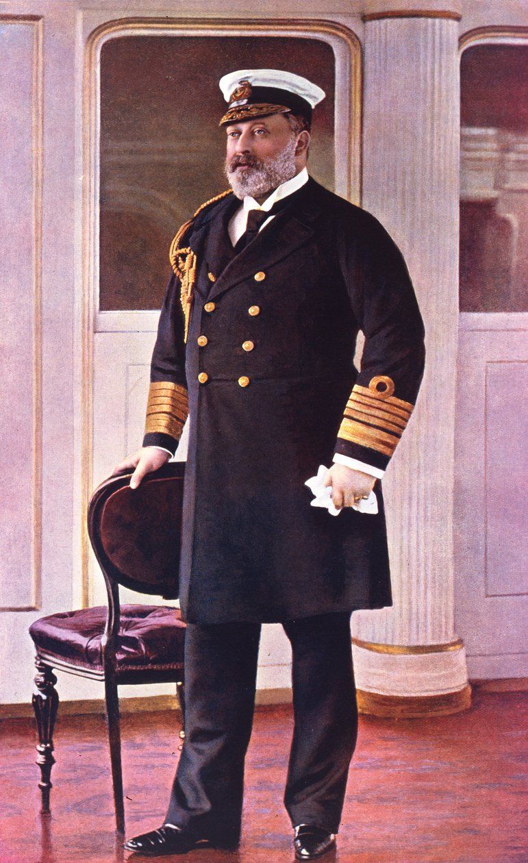 Albert Edward Prince of Wales, hedersamiral av flottan, 1898 av English School