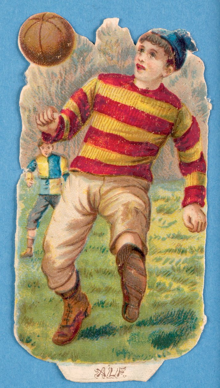 Alf, utskuren fotbollsspelare, 1880-90-tal av English School