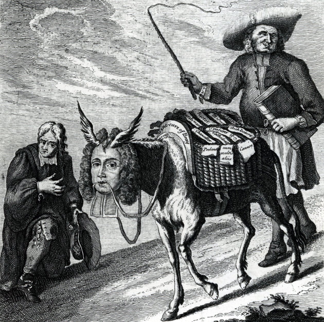 En åsna laddad med kyrkliga preferenser, 1737 av English School