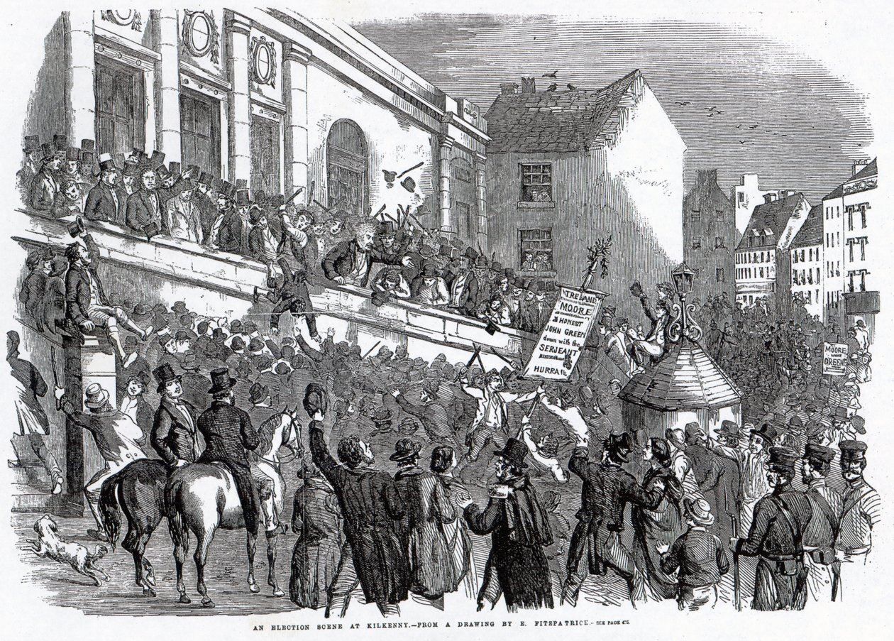 En valscen i Kilkenny, illustration från 