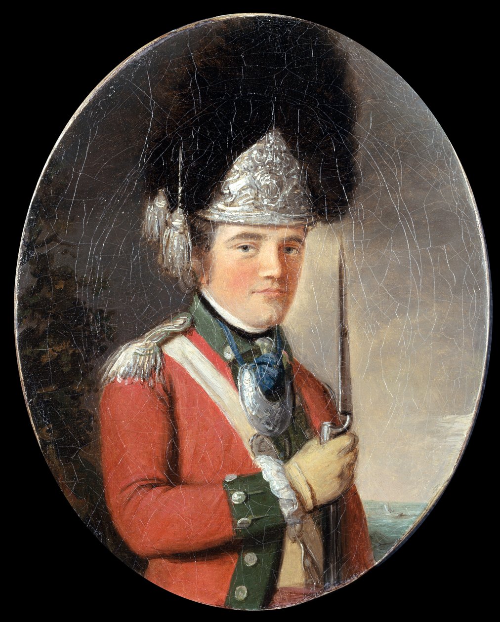 En officer i Grenadierkompaniet, 63:e fotregimentet, c.1775 av English School
