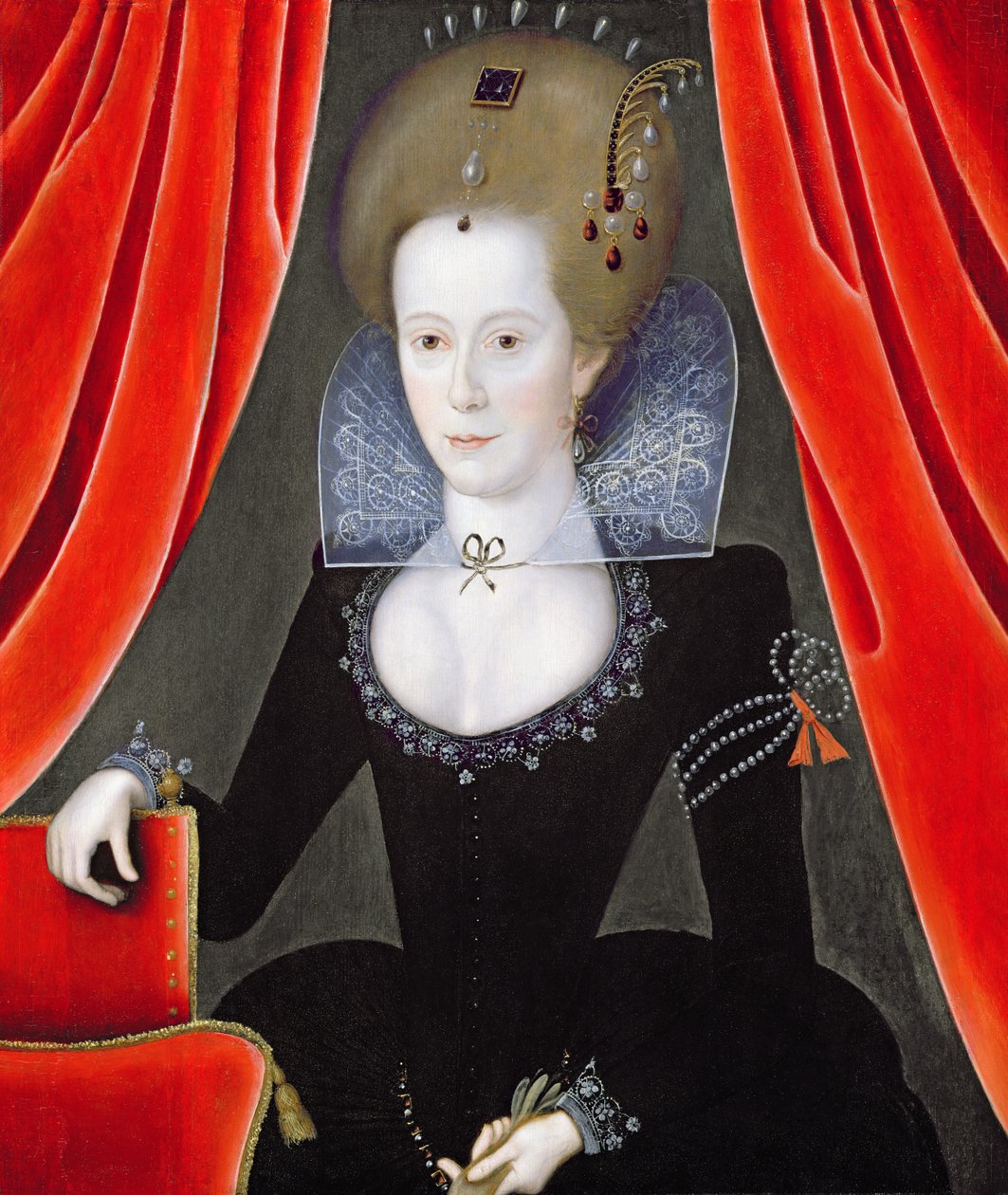 En okänd dam, ca 1610 av English School