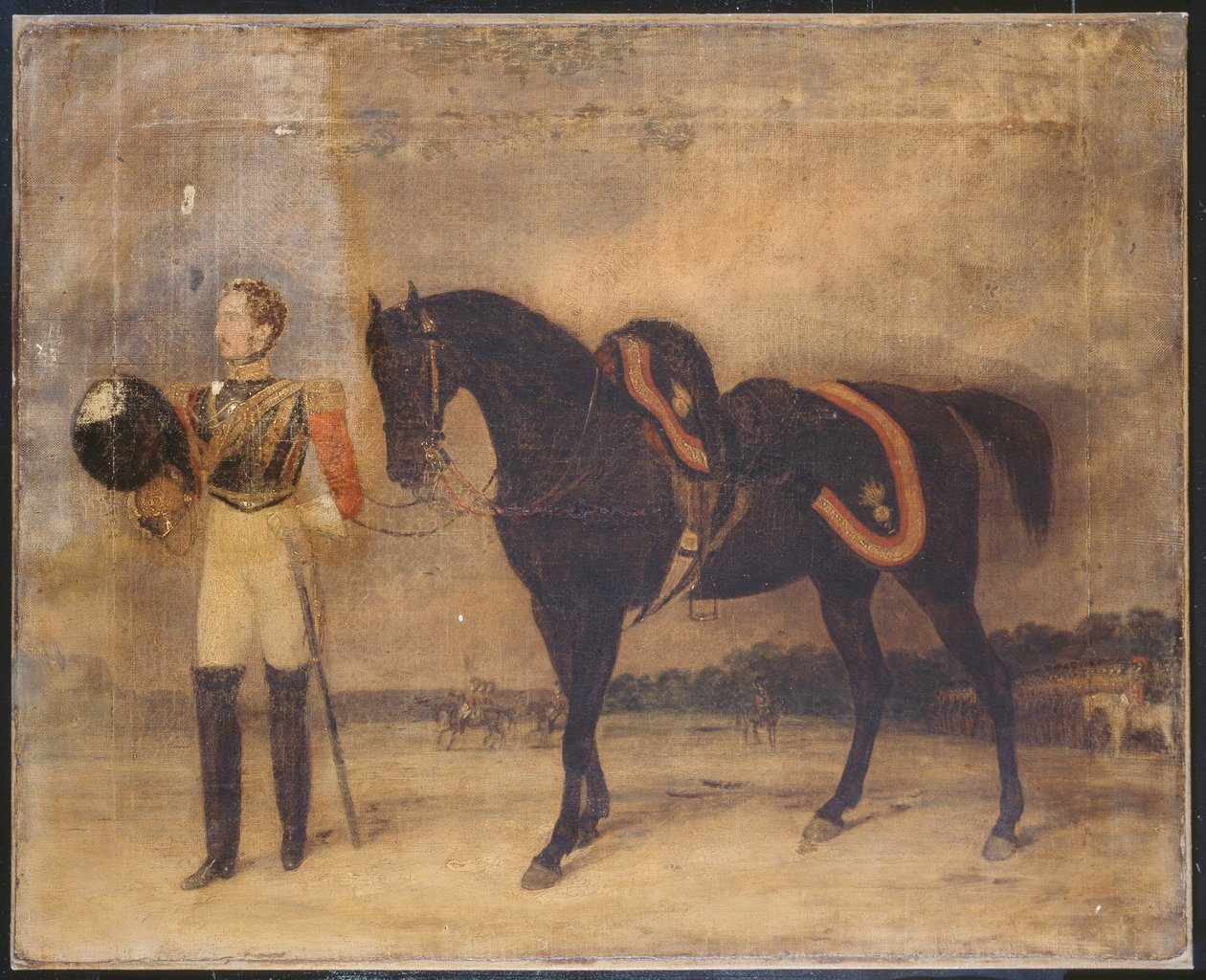 En oidentifierad officer, 2:a regementet av livgardet, ca 1832 av English School