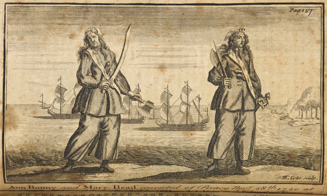 Ann Bonny och Mary Read pirater av English School