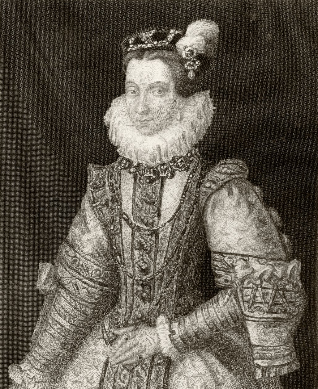 Anna av Österrike, från "History of the Reign of Philip II", publicerad 1855 av English School
