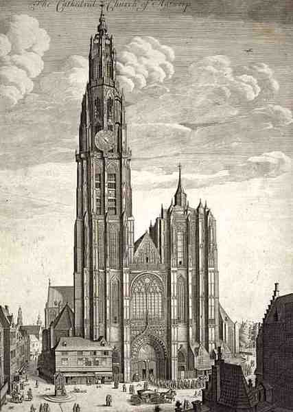Antwerpens katedral (gravyr) av English School