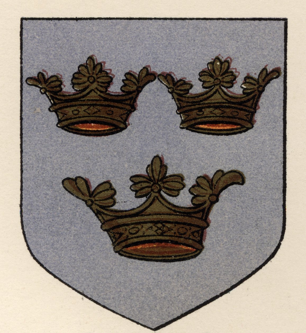 Vapen burna av Grand Lodge of All England, c.1725, från The History of Freemasonry, volym II, publicerad av Thomas C. Jack, London, 1883 av English School