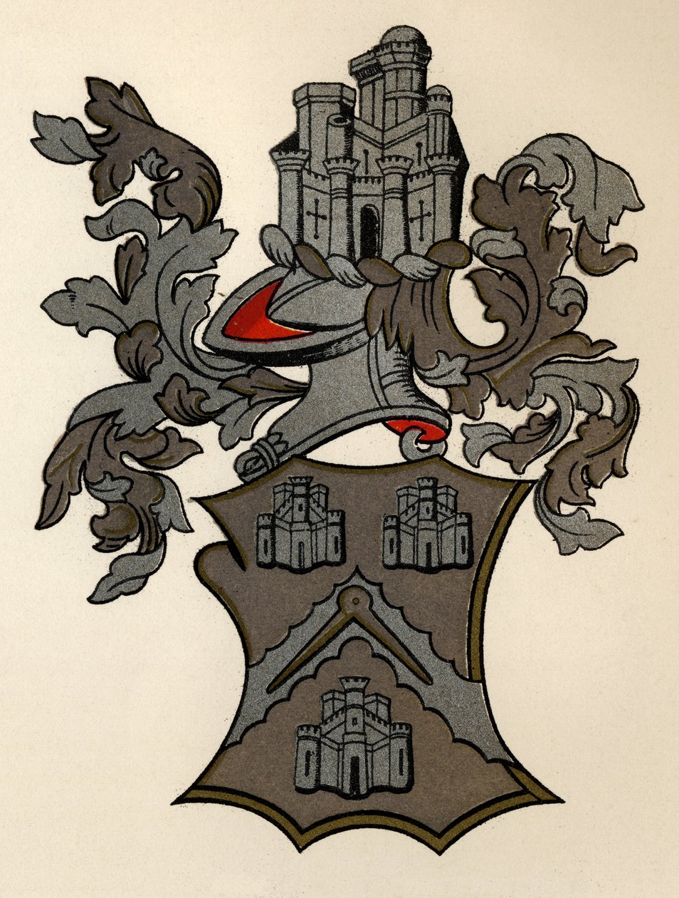 Vapen beviljade till Masons Company of London, 12th Edward IV, 1472-73, från The History of Freemasonry, volym II, publicerad av Thomas C. Jack, London, 1883 av English School