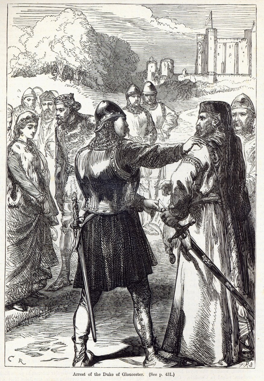 Arrestering av hertigen av Gloucester, illustration från "Cassell