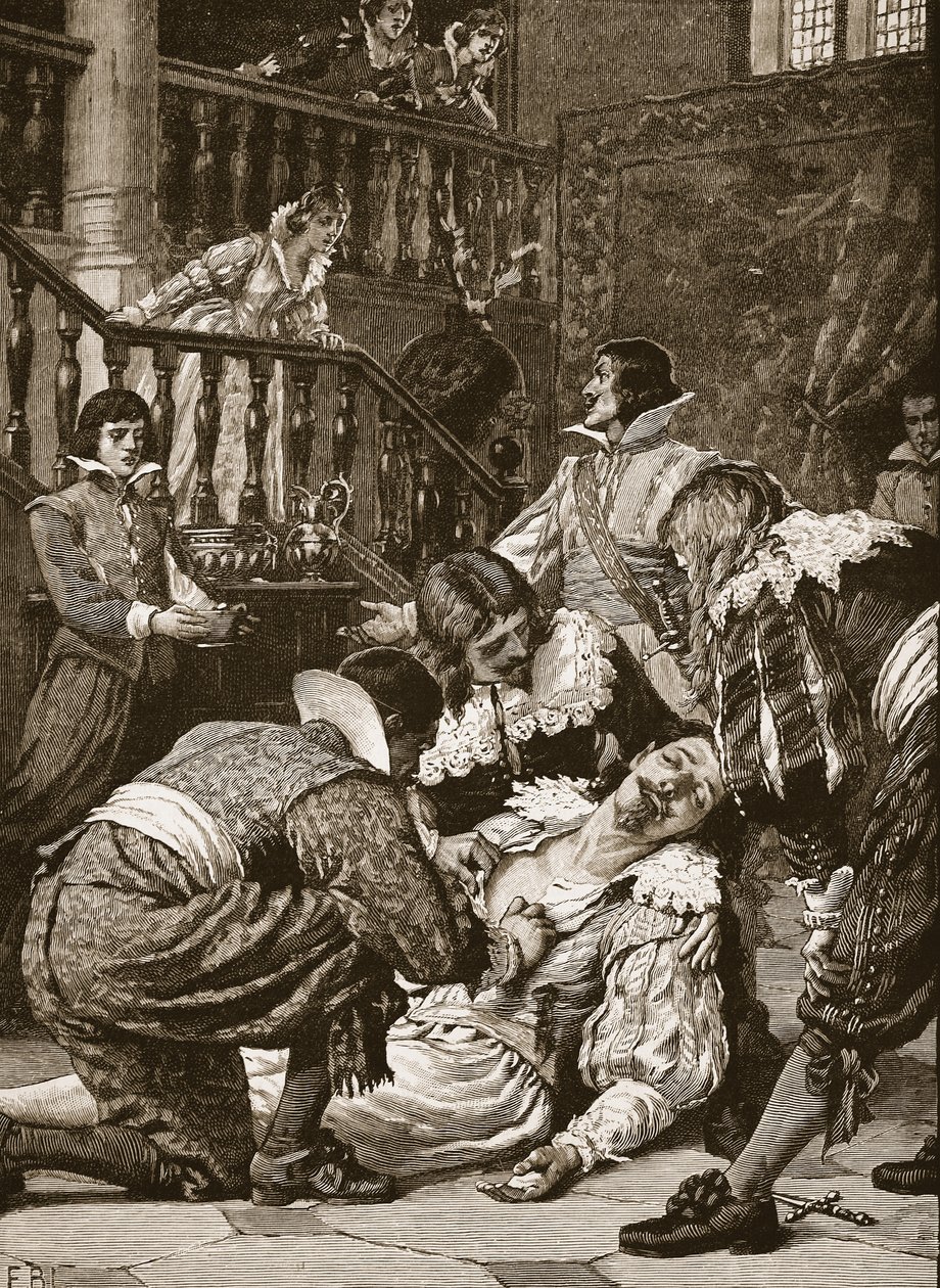 Mordet på hertigen av Buckingham, illustration från "Cassell