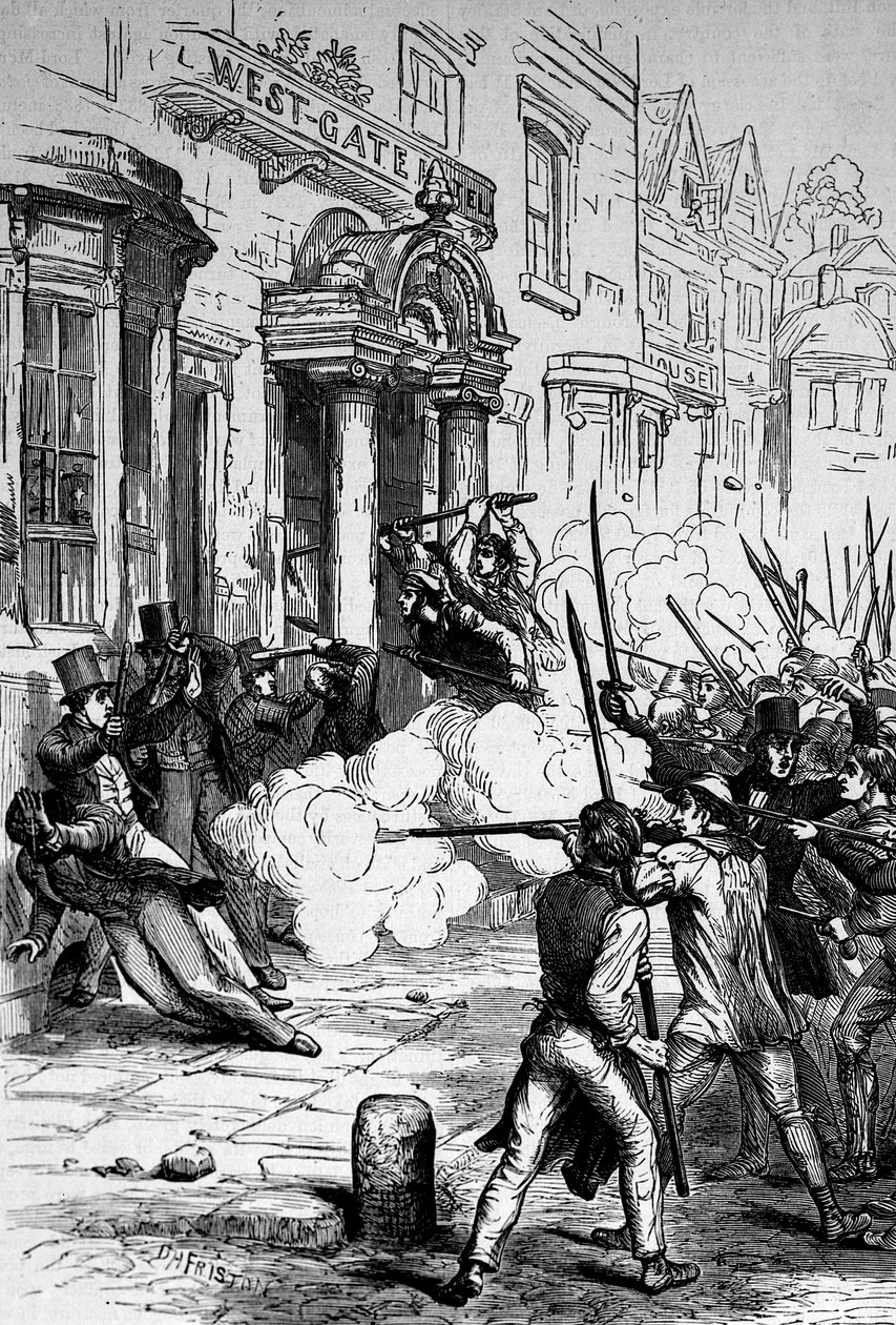 Angreb på Westgate Hotel, Newport den 4. november 1839 swed av English School