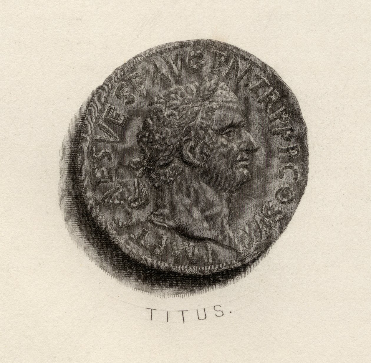 Aureusmynt, från Titus Flavius Vespasianus era av English School