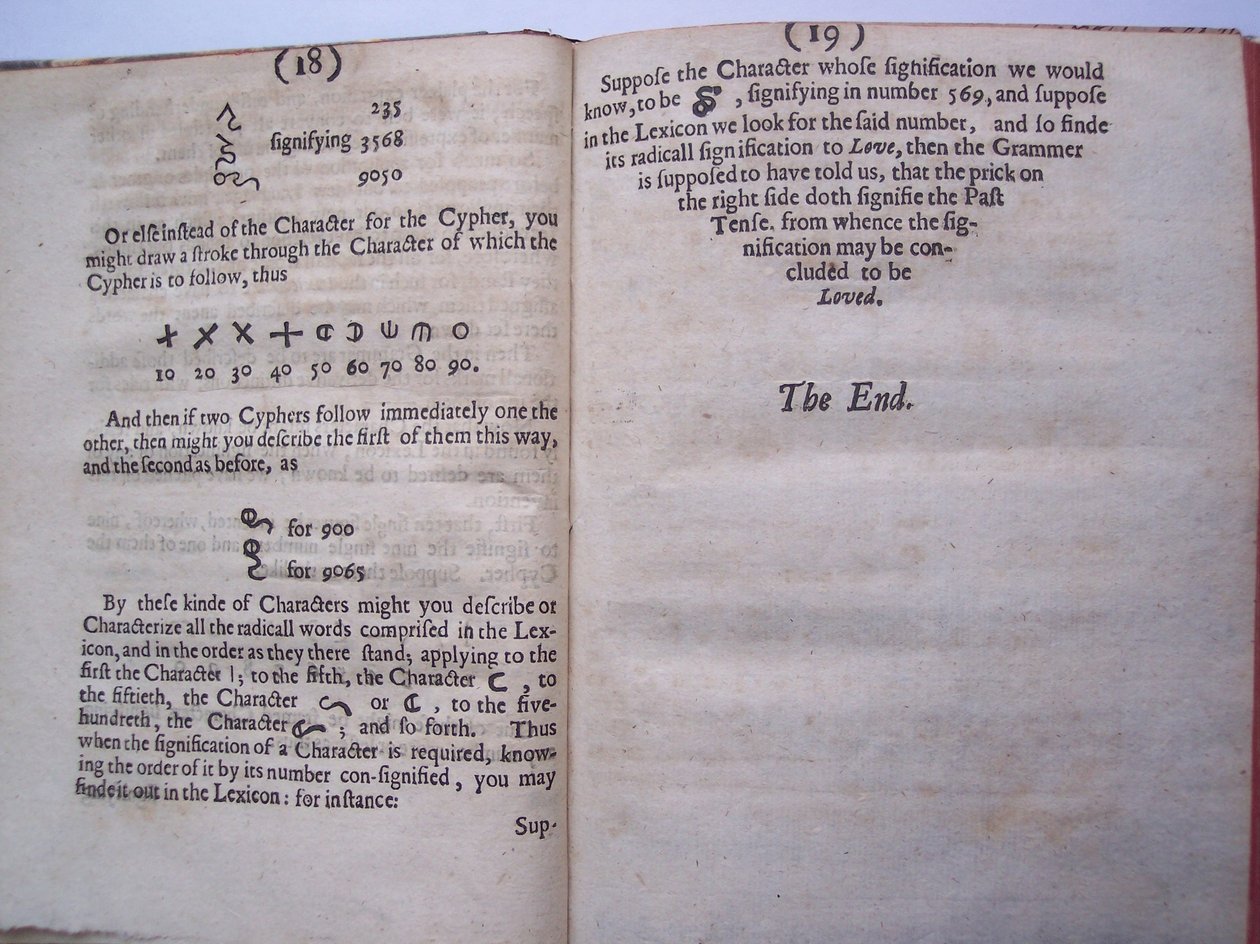 BT3.206.24 Sidor från Grundarbetet, eller grunden lagd, (eller så avsedd) för inramningen av ett nytt perfekt språk: och en universal eller gemensam skrift av Francis Lodowyck, publicerad i London, 1652 av English School