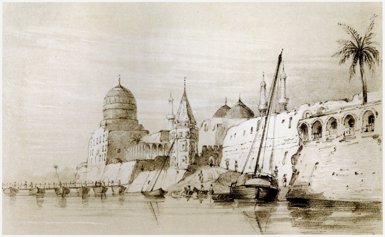 Bagdad, ca 1834-37 (teckning) av English School