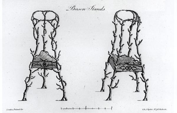Bason Stands, från "Grotesque Architecture, or Rural Amusement", av William Wright av English School