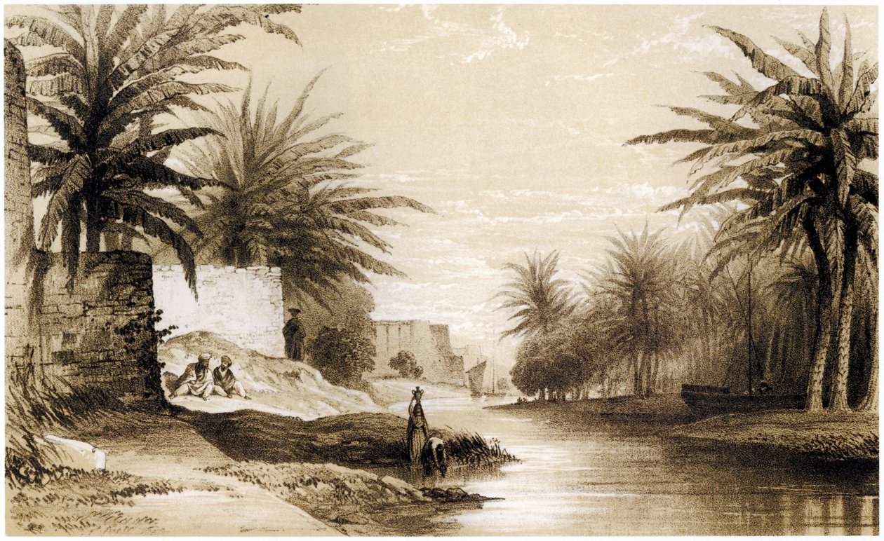 Basra, ca 1834-37 (teckning) av English School
