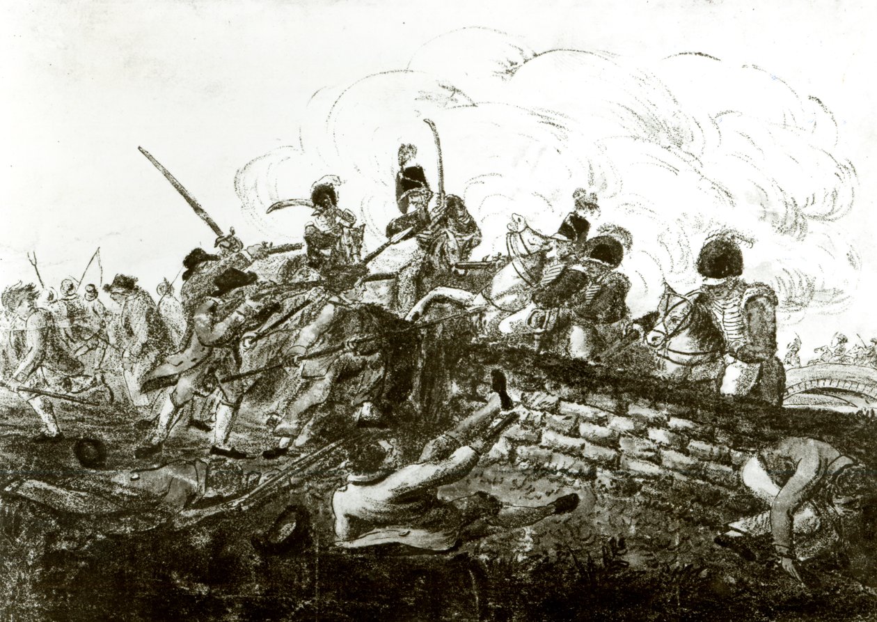 Slaget vid Bonnybridge, 1820 av English School