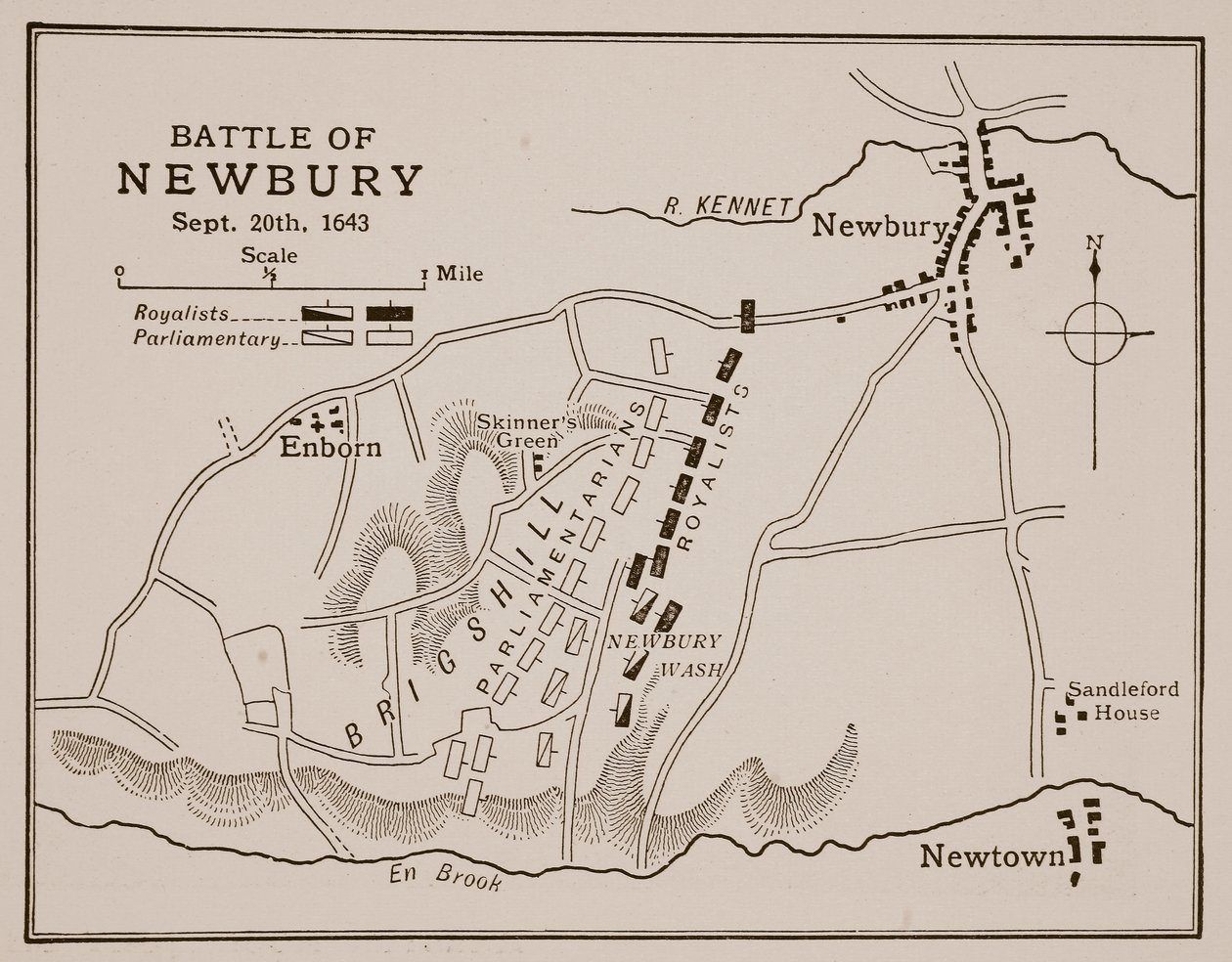 Slaget vid Newbury, 20 september 1643 av English School