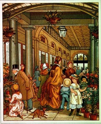 Bedford Conservatories, bokillustration (färgad litho) av English School
