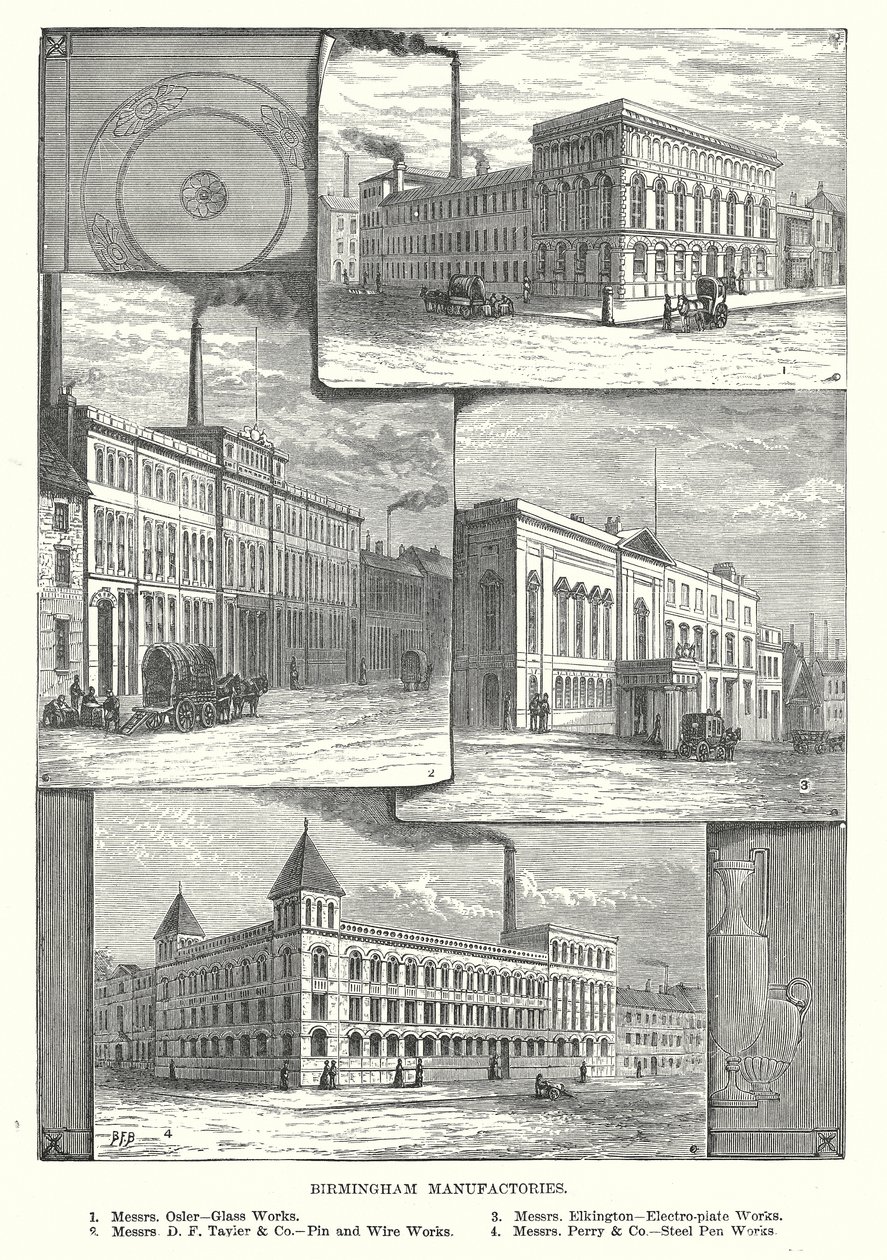 Birmingham Manufactories (gravyr) av English School