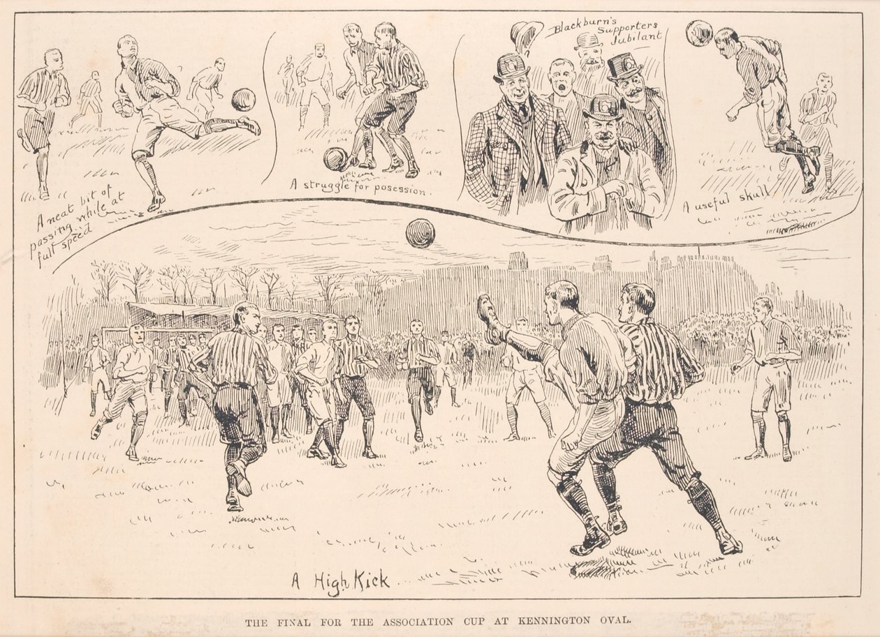 Blackburn Rovers vs. Nottingham County, från The Illustrated Sporting and Dramatic News, 23 mars 1891 av English School