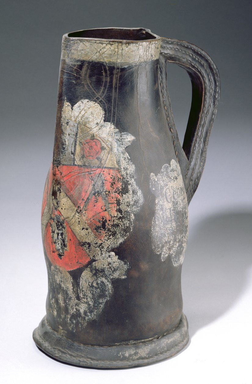 Blackjack kanna, 1712 (läder) av English School