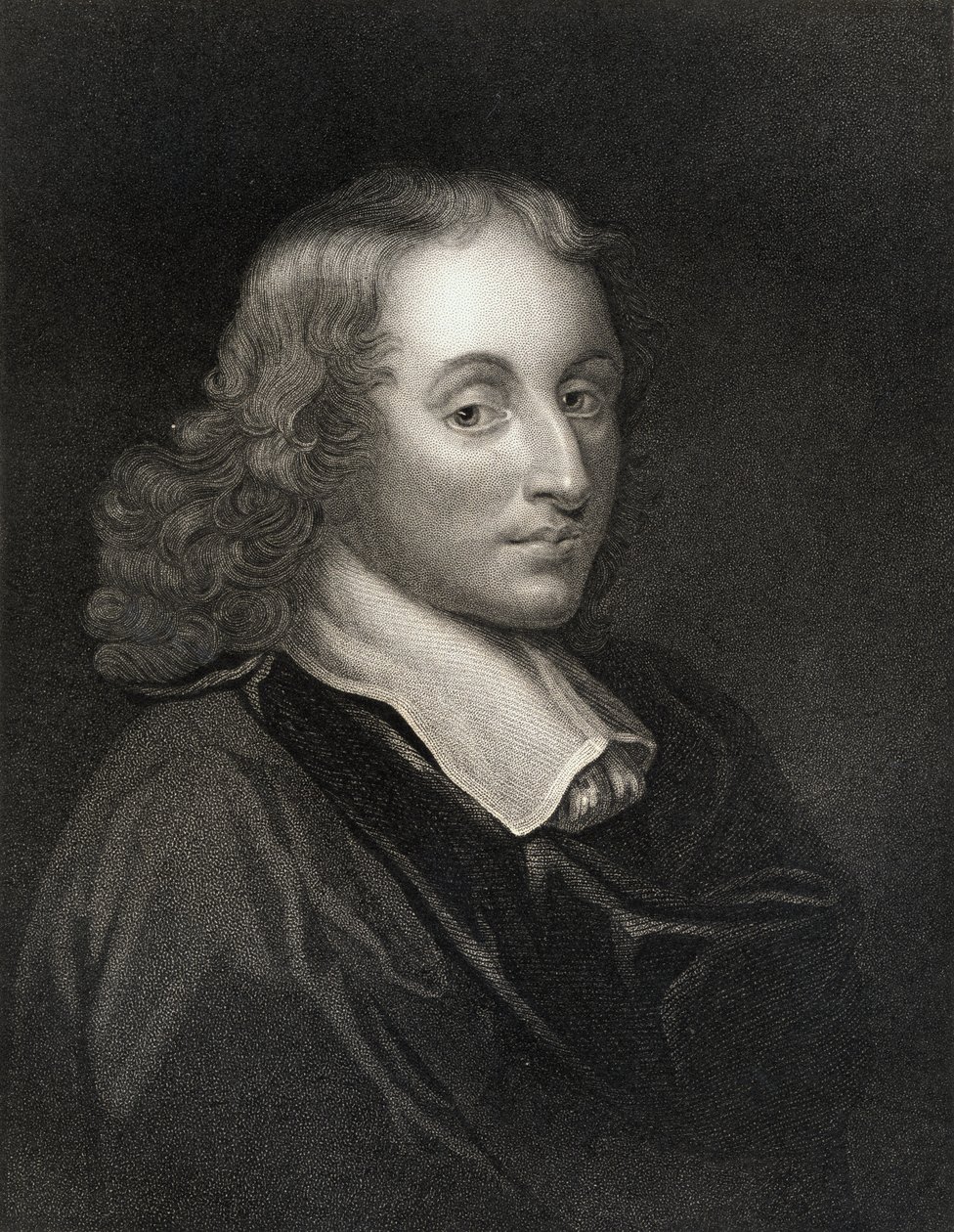 Blaise Pascal (1623-62) från Gallery of Portraits, publicerad 1833 av English School