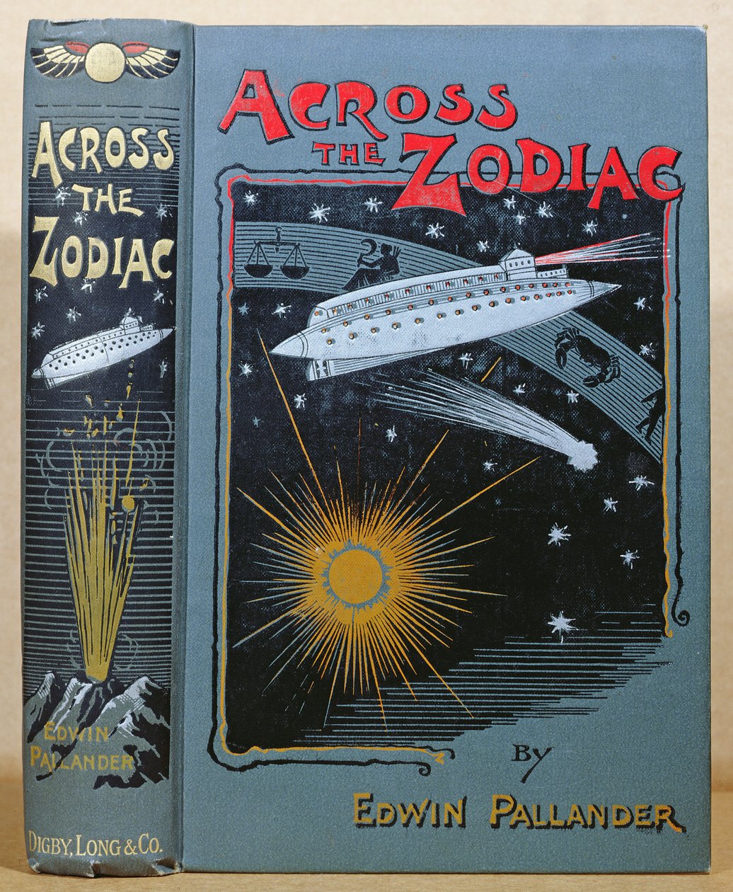 Bokomslag till Across the Zodiac skriven av Edwin Pallander 1893 av English School