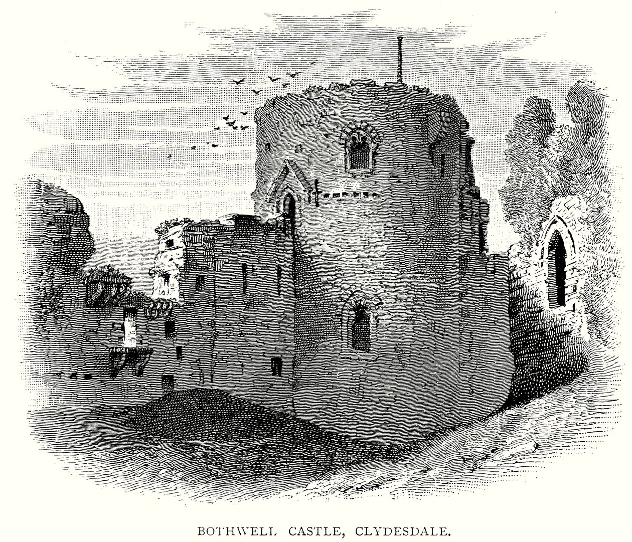 Bothwell Castle, Clydesdale (gravyr) av English School