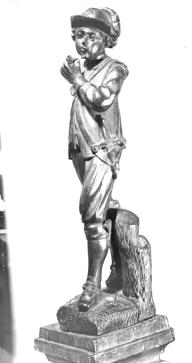 Boy Playing a Fife, 1638 (snidat trä) av English School
