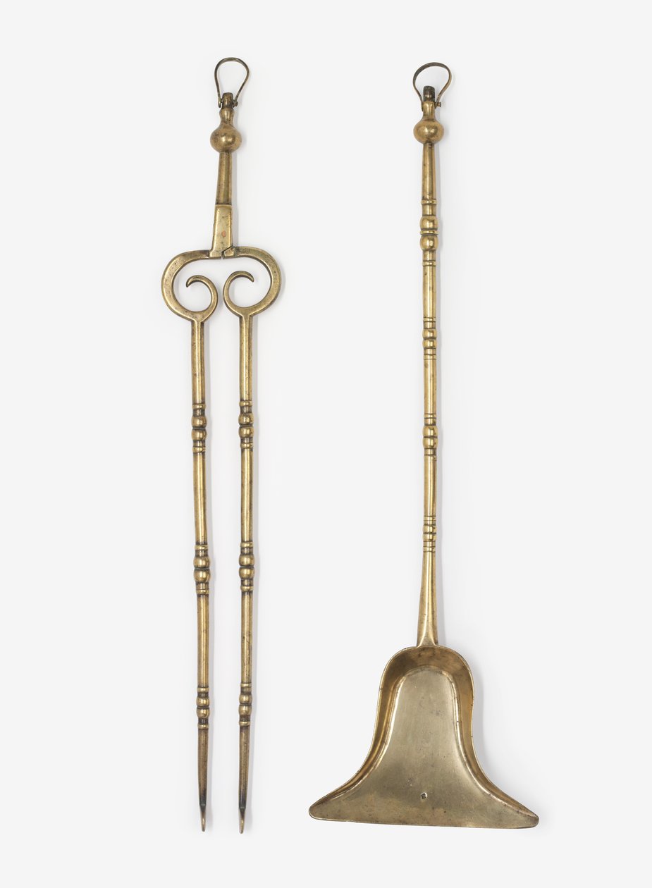 Mässingstång och spade, ca 1650-99 (mässing) av English School