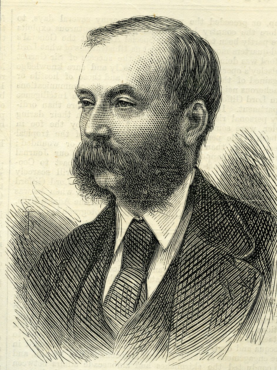 Brigadier-general, Sir Archibald Alison, 2:a baronet (1826-1907) från The Illustrated London News 18 april 1874 av English School